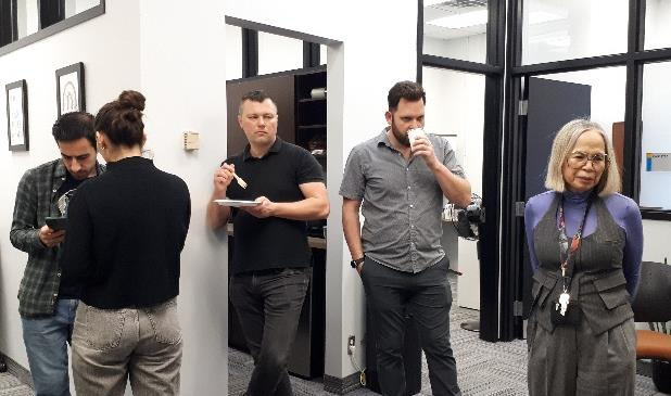 Celebrating the new office in KHW 373, January 2024
